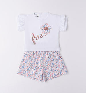 Completo bambina floreale