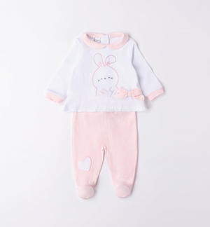 Baby girl hospital outfit with heart