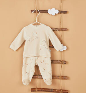 Unisex 2 pcs babygrow BEIGE