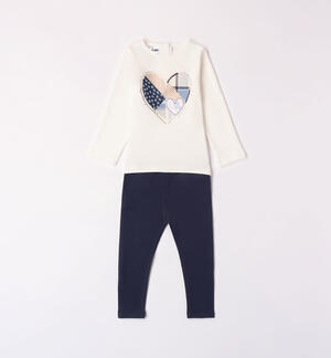Completo con cuore bambina