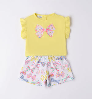 Completo estivo bambina con fiocchi