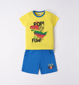 Boy's summer dinosaur outfit YELLOW