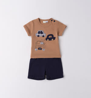 Completo estivo per bimbo MARRONE