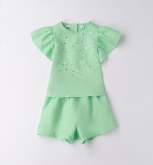 Completo lino bambina