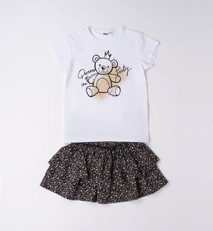 Girl's T-shirt with skirt set