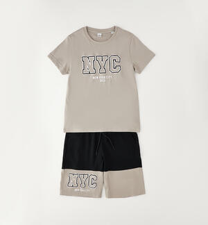 100% cotton boys' outfit BEIGE
