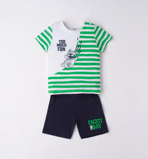 Boy's striped outfit GREEN