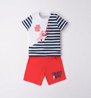 Boy's striped outfit WHITE