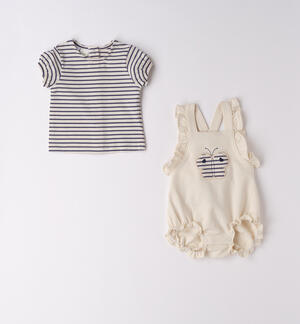 Completo salopette neonata