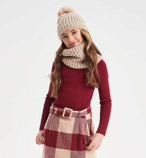 Girl tricot turtleneck sweater