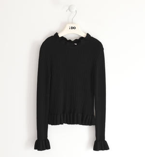 Dolcevita ragazza in tricot NERO