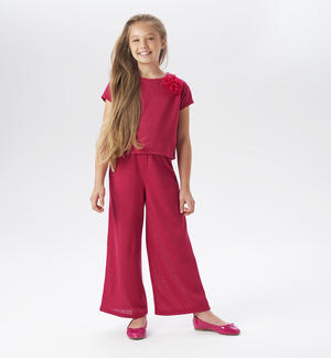 Elegante completo ragazza FUCSIA