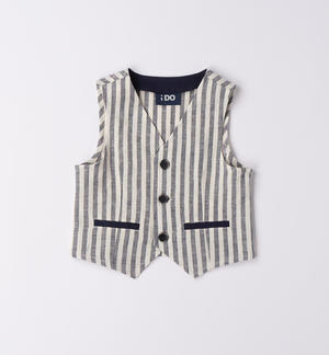 Elegante gilet bambino rigato