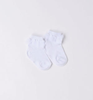Eleganti calzine neonata con ruches