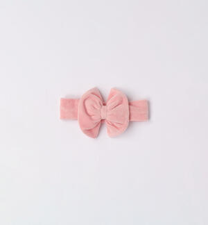 Baby girls' headband in chenille PINK