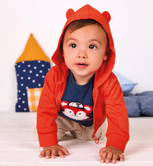 100% cotton sweatshirt for newborns ORANGE