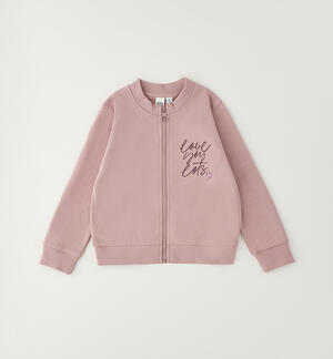 100% cotton girls' sweatshirt PINK