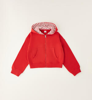 Felpa bambina con cappuccio