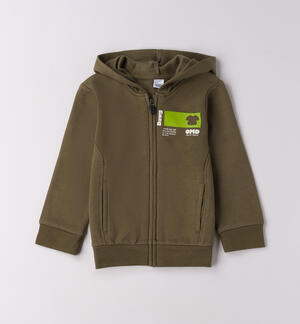 Felpa bambino con cappuccio  VERDE