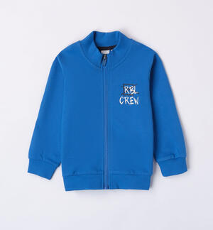 Boys' zip-up sweatshirt BLUE