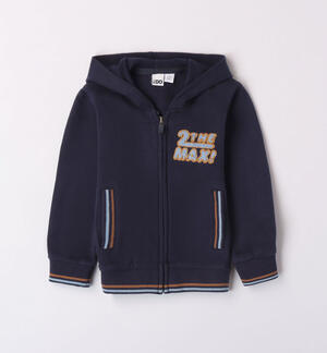 Felpa con zip bambino in cotone