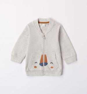 Cotton sweatshirt for baby boy GREY