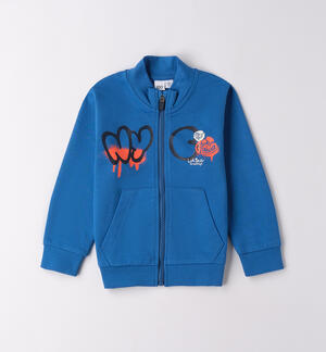 Felpa da bambino 100% cotone  AZZURRO