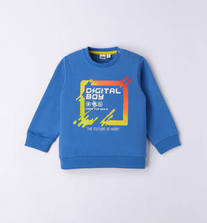 Felpa girocollo bambino varie stampe BLU