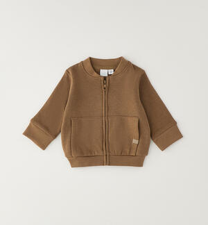Felpa neonato modello bomber MARRONE