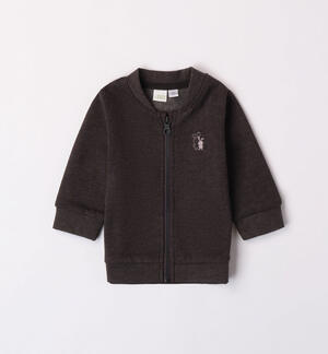 Boys' fleece tracksuit GREY