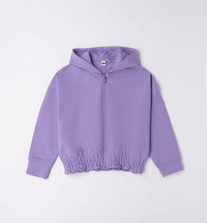 Girl's sweatshirt with elastic band VIOLET