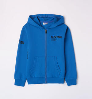 Boys' hoodie with pockets BLUE
