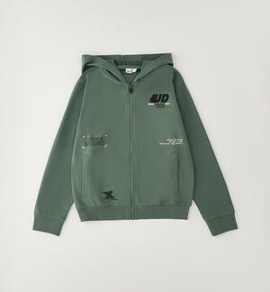 Felpa ragazzo full-zip VERDE