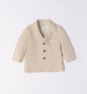 Giacca elegante neonato in lino BEIGE