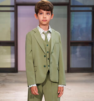 Gilet da ragazzo elegante VERDE