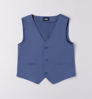 Gilet ragazzo in satin BLU