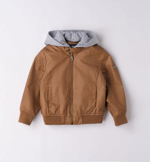 Boy's biker jacket BROWN