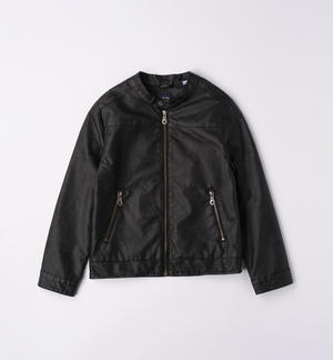 Boy's biker jacket BLACK