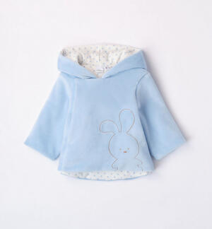 Chenille jacket for babies LIGHT BLUE