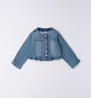 Giubbotto jeans bambina con strass