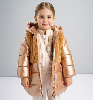 Giubbotto lungo bambina MARRONE