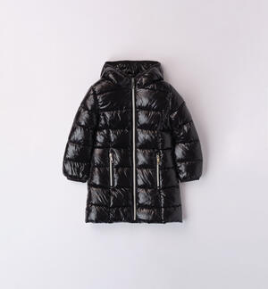 Girls' shiny jacket BLACK