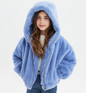 Girls' warm fabric jacket