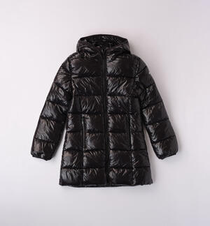 Girls' hooded jacket BLACK