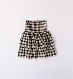 Girls' checked skirt