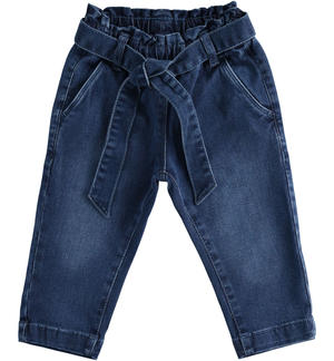 Jeans bambina in cotone stretch