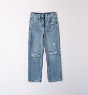 Jeans con rotture per ragazza