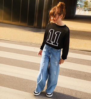 Wide-leg jeans for girls