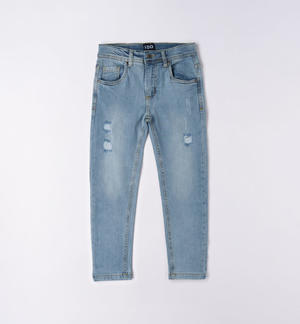 Boy's jeans with rips BLUE