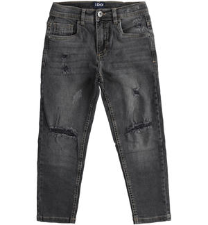 Jeans strappati ragazzo GRIGIO